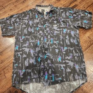 Men's Vintage FASTLANE Abstract Gray Shirt